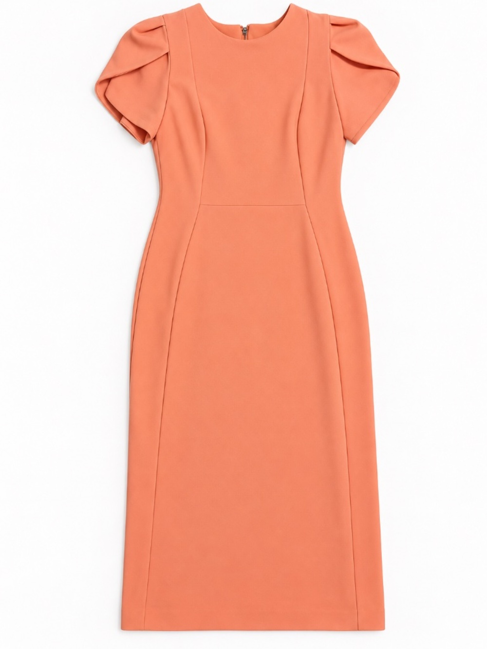 Calvin Klein Coral Tulip Sleeve Sheath Dress Size 4